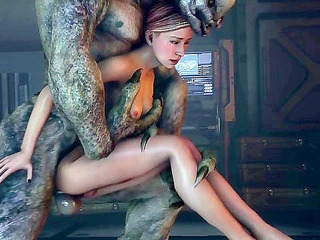 Halo demon alien destroys human pussy