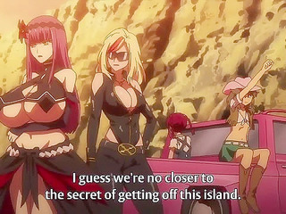 Hot lesbian babes turn in to big guns and battle busty anime sluts