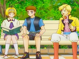 Hot cartoon babe gets her pussy licked while two people spy on them