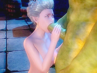 Muscular orc pounds the sweet pussy of a 3d elf princess