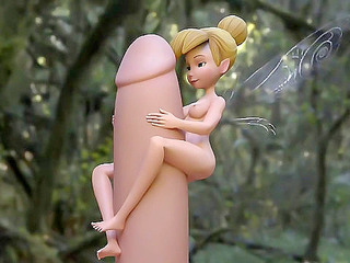 Tiny Tinker Bell fucks a Monster Cock in the woods