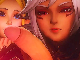 The Royal Treatment - Zelda and hot elf babe fight over Link's hard boner