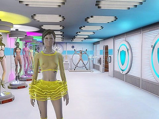 Fallout 4 slave fashion runway show in lingerie